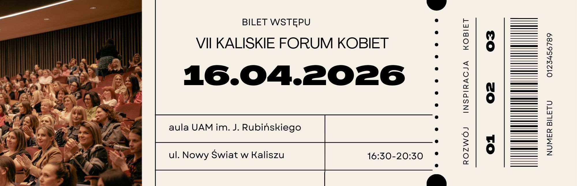 BILET WSTĘPU - VII Kaliskie Forum Kobiet - 16 kwietnia 2026 r.
